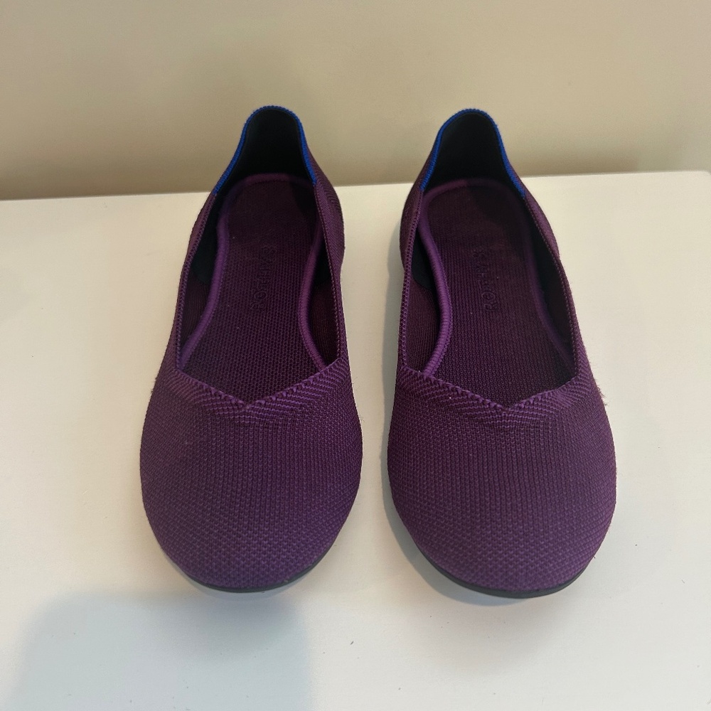 Rothy's The Flat in dark purple size 9